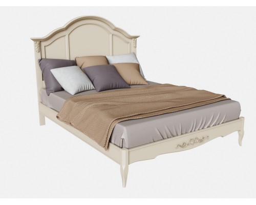 Французский Прованс - Кровать с жёстким изголовьем , массив дерева , бук .
